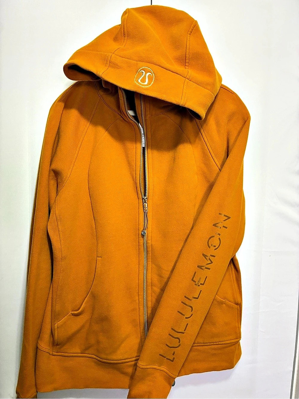 lululemon Orange Full-Zip Hoodie Size 14